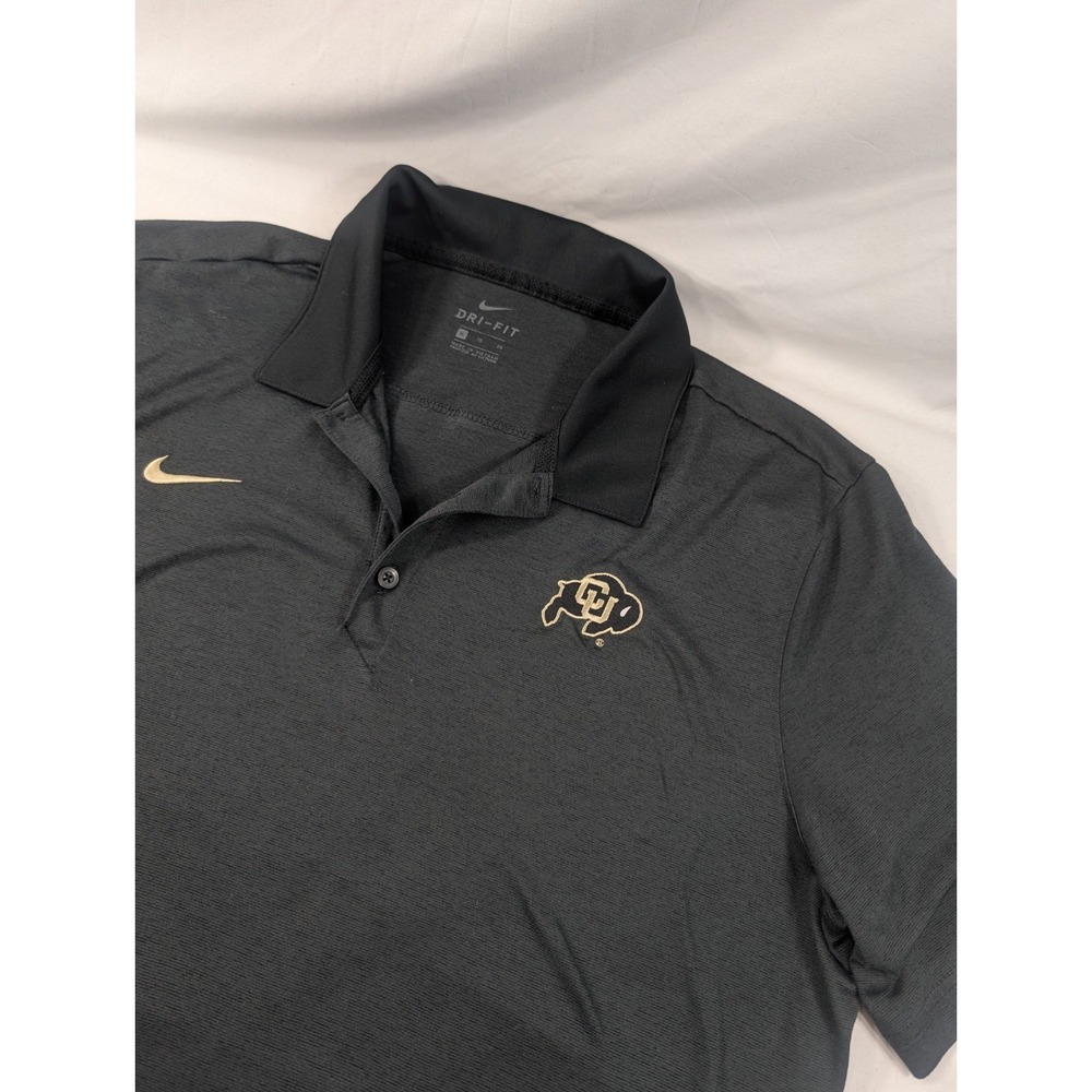 Colorado Buffaloes Polo Shirt Mens XL Dark Gray NCAA Football Nike Dri Fit